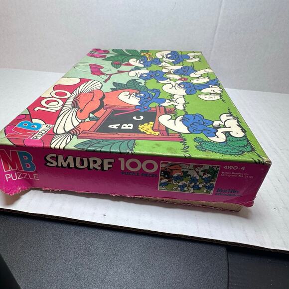 Vintage 100-piece smurf school childrens jigsaw puzzle - Picture 3 of 7